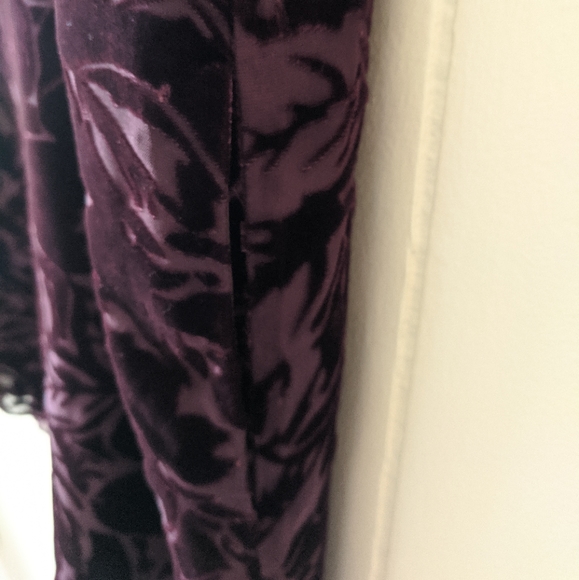 Wilfred Cranberry Velvet Floral Bouchette Dress NWT XS - Picture 4 of 8